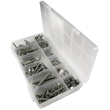 Seachoice Machine Screw, Plain Finish, Stainless Steel, Pan Head Phillips Drive 59427